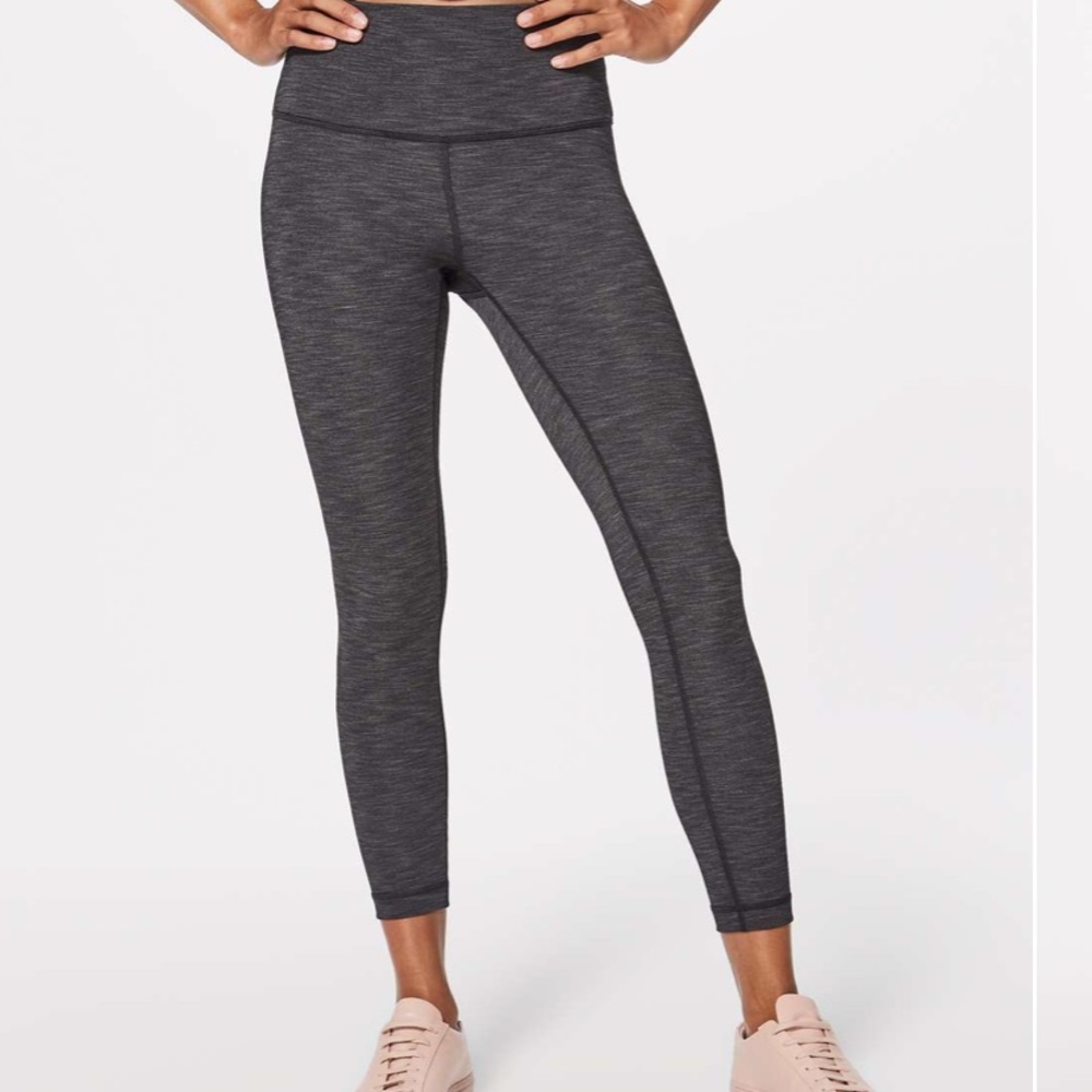 Lululemon Wunder Under Hi-Rise Brushed Full-On Luxtreme 25” Heathered Black